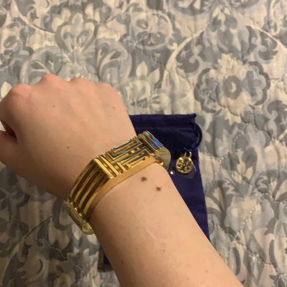 Tory Burch Fitbit Hinged Gold Tone Bracelet Brand